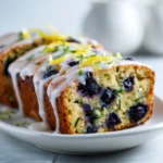 Blueberry Zucchini Bread with Lemon Glaze