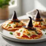 Cheesy Witch Hat Pizza Bites