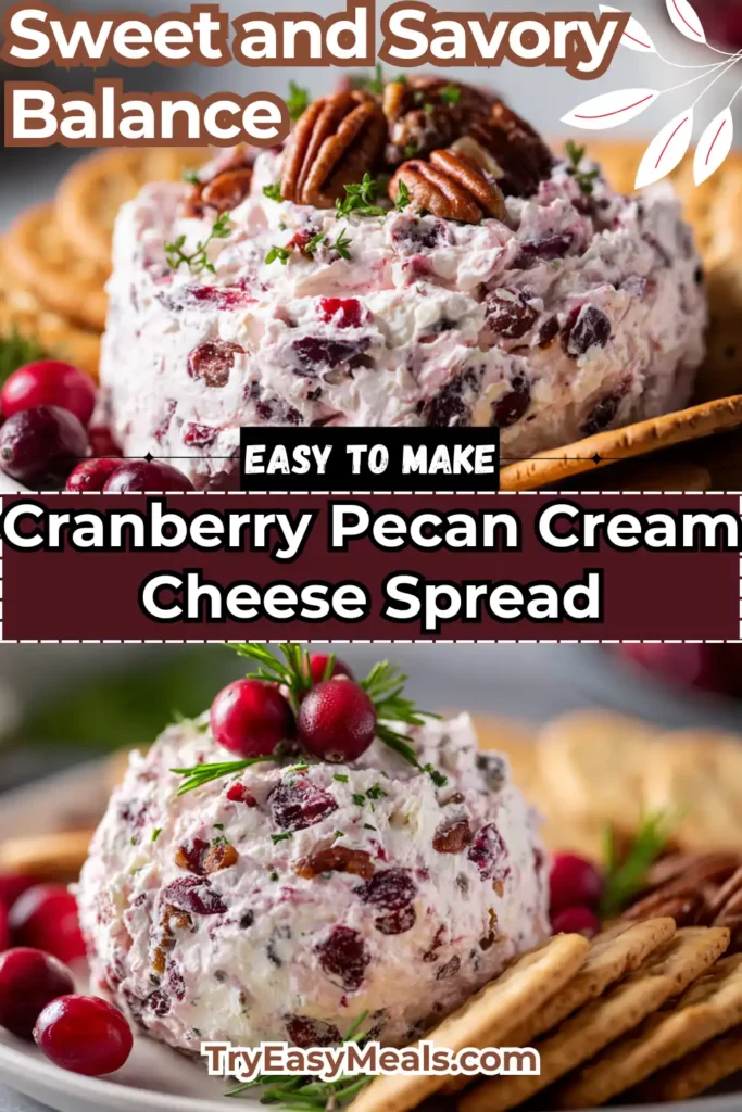 Cream cheese spread with cranberries pecans and balsamic glaze drizzle