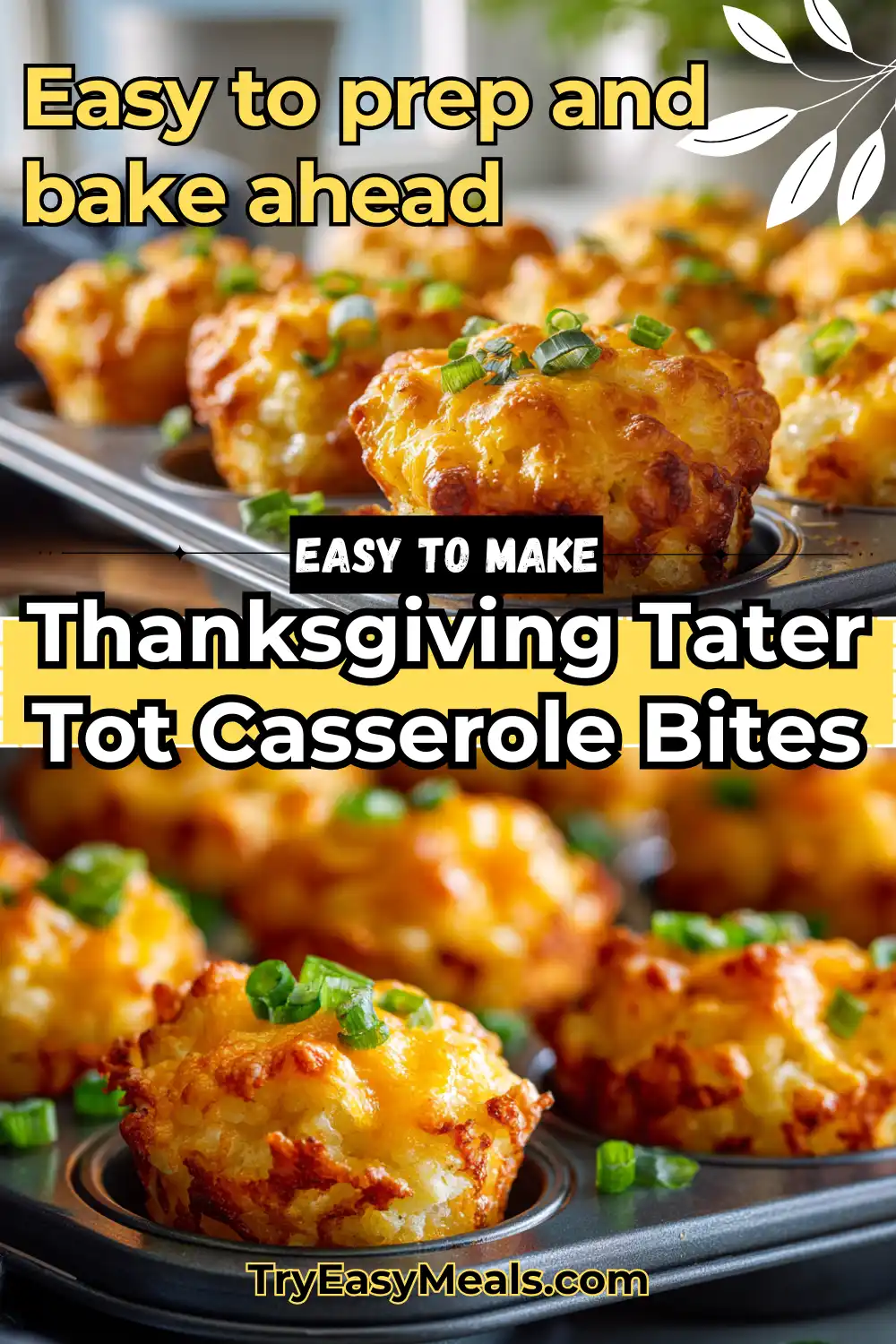 Crispy tater tot casserole bites with gooey cheese and beef filling
