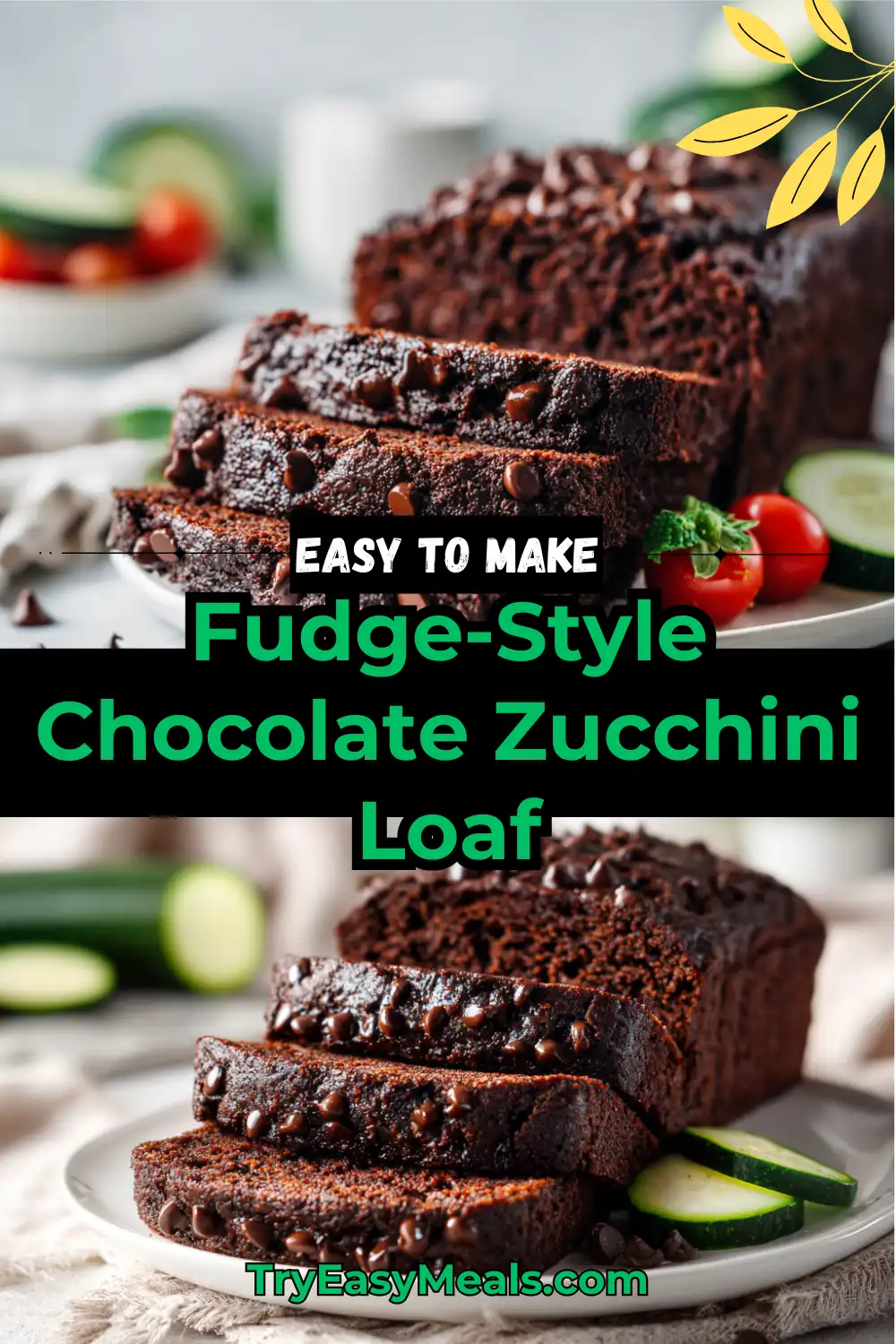 Fudge Style Chocolate Zucchini Loaf Moist Rich Easy 1
