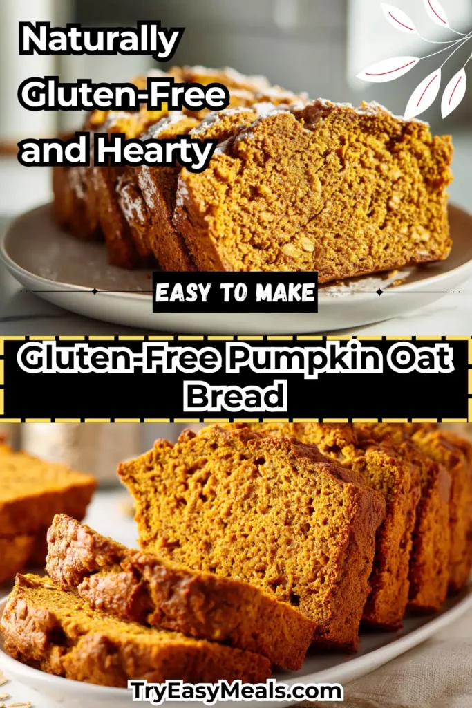 Gluten free pumpkin oat bread with walnuts and apple chunks