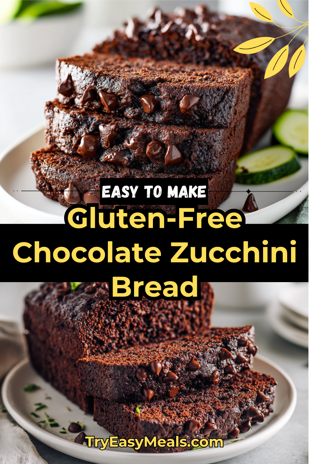 Gluten free zucchini bread with walnuts and chocolate chunks 1
