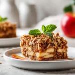 Healthy Apple Crisp with Rolled Oats and Chia Seeds