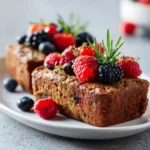 Zucchini Bread with Fresh Berries