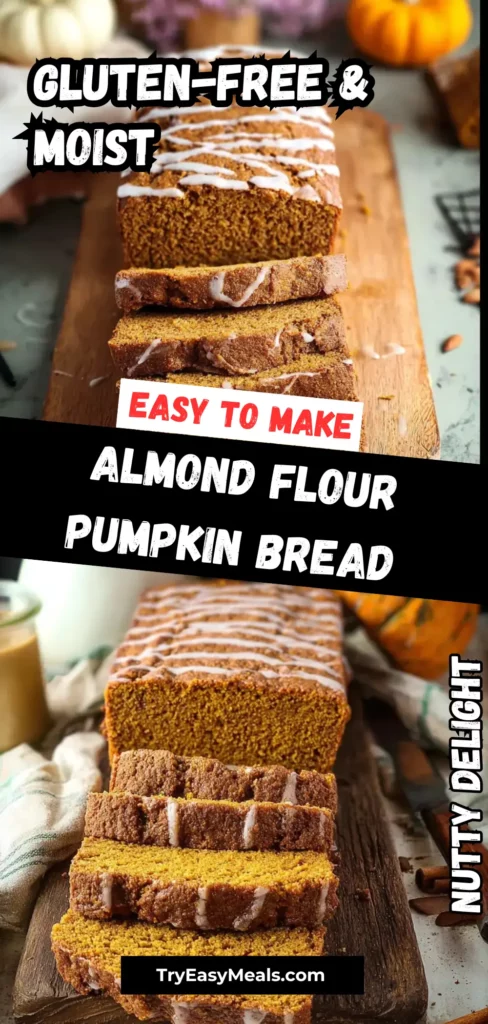 Almond flour pumpkin bread sliced on parchment paper a gluten free fall dessert