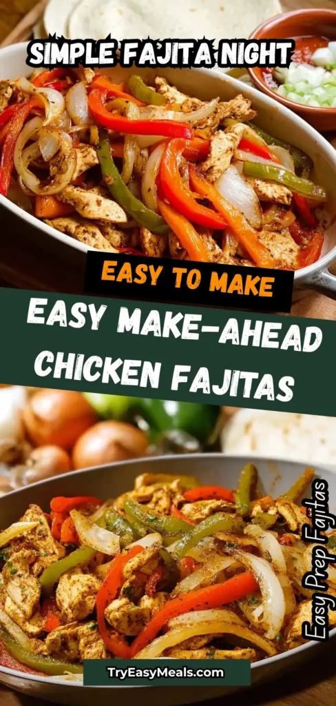 Easy Make Ahead Chicken Fajitas