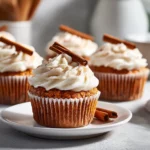 Pumpkin Bread Cupcakes with Frosting