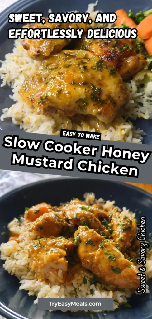 Slow cooker honey mustard chicken with tender chicken breast and golden sauce a healthy and easy crockpot meal for dinner