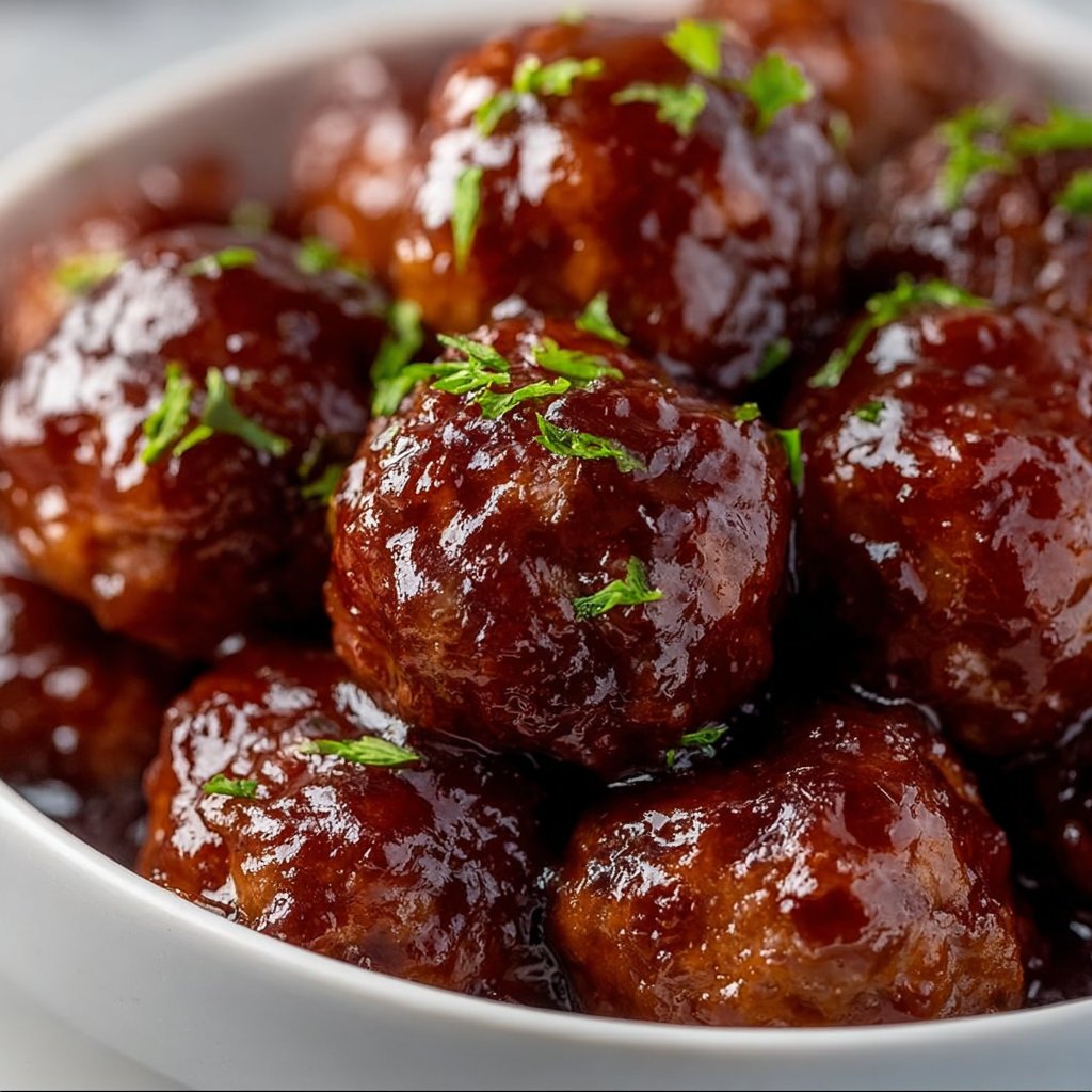 Crockpot Grape Jelly Meatballs