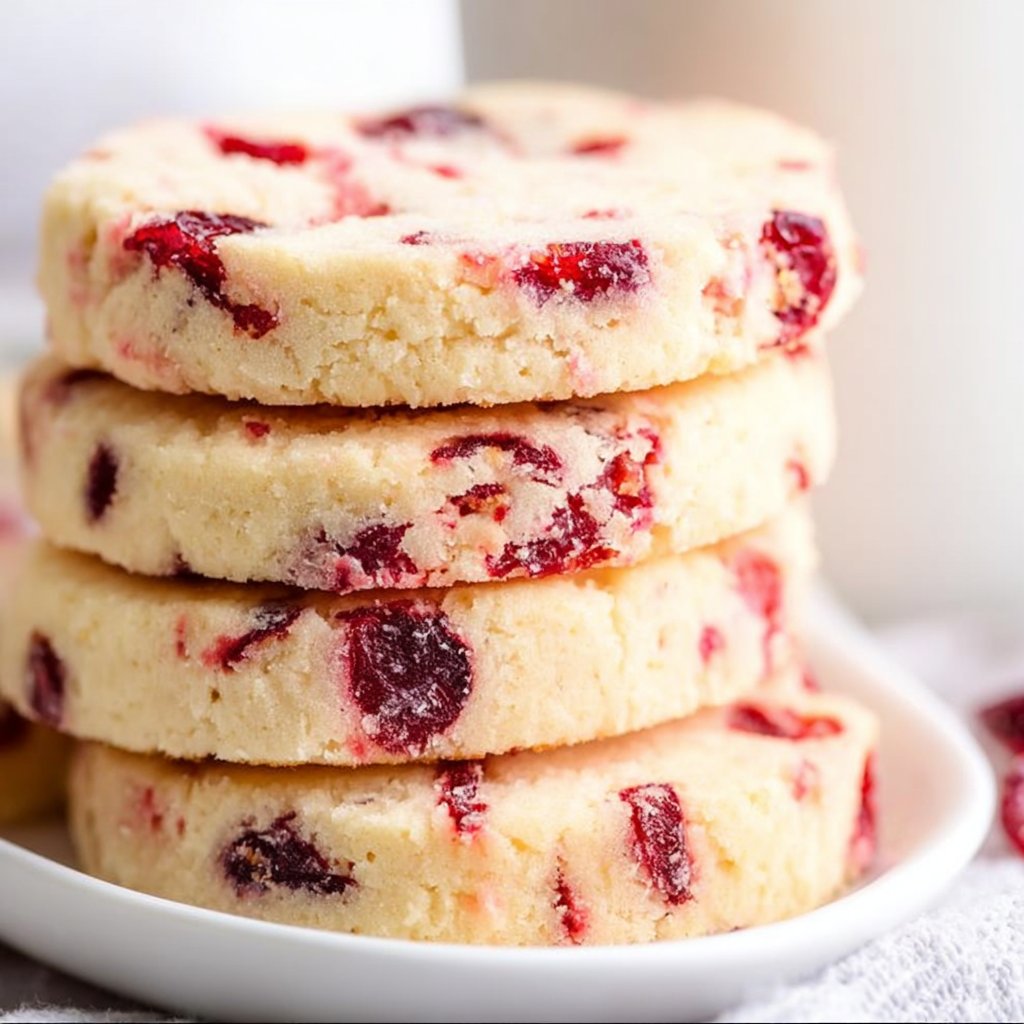 Cranberry Shortbread Cookies
