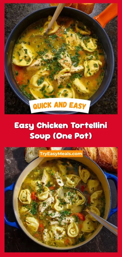 Best Easy Chicken Tortellini Soup One Pot