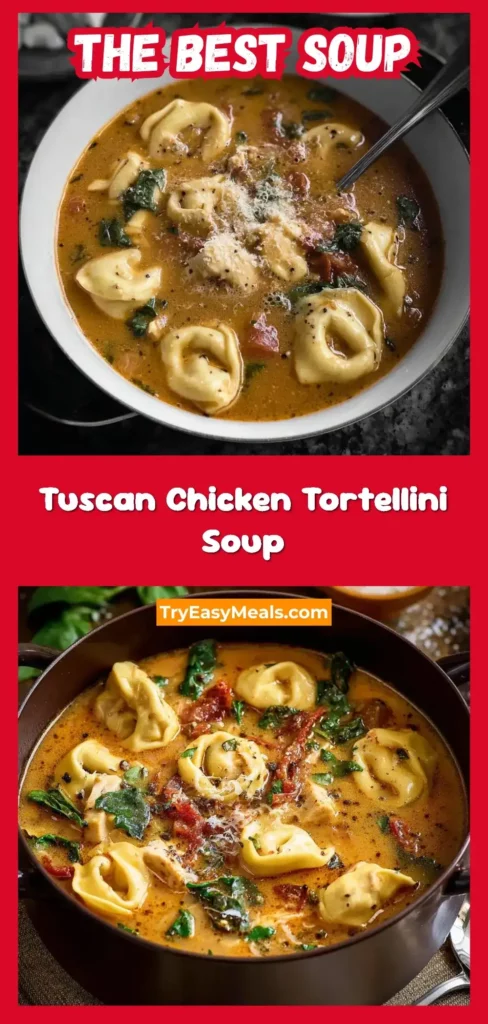 Best Easy Tuscan Chicken Tortellini Soup