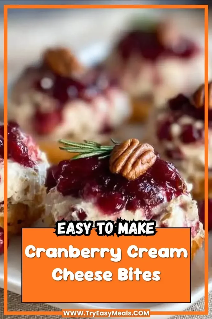 Cranberry Cream Cheese Bites Easy Thanksgiving Appetizers for Fall Parties