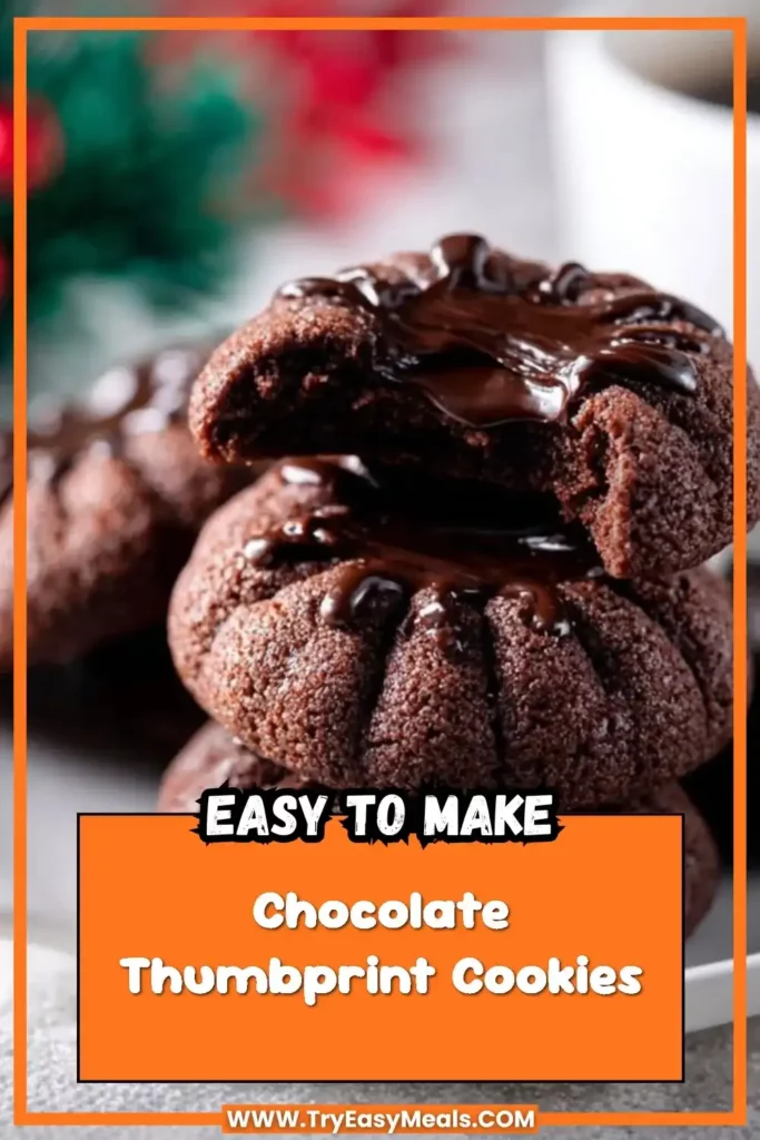 Delicious Chocolate Thumbprint Cookies Hot Cocoa Peppermint Festive Variations