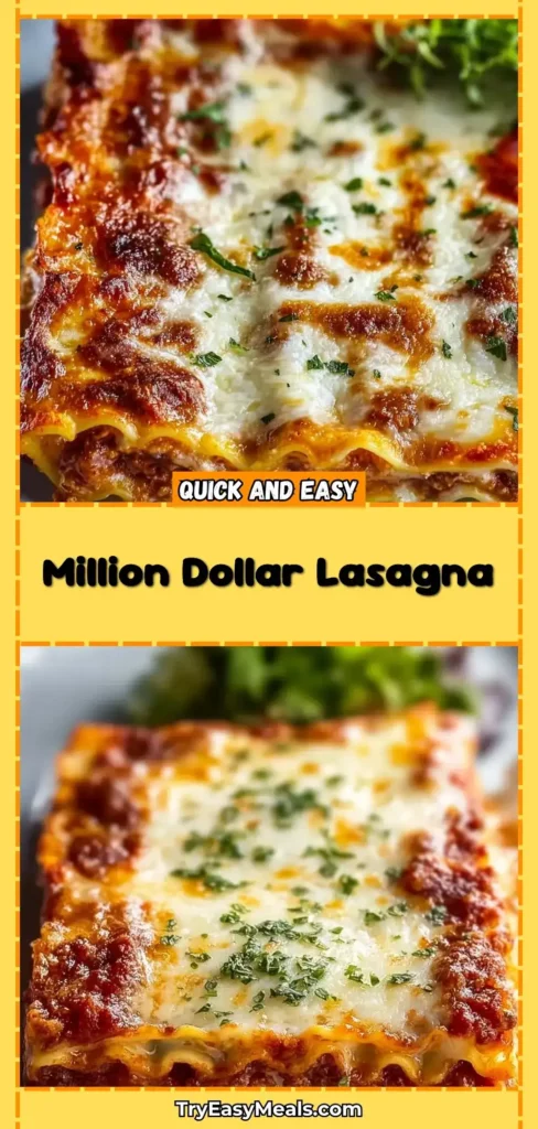 Delicious Million Dollar Lasagna Easy Meals for Picky Eaters Family Dinners