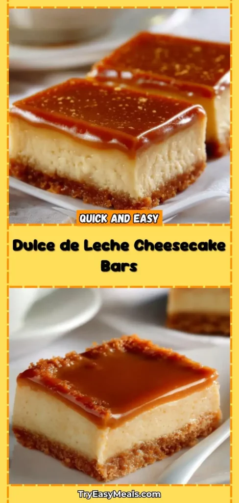 Dulce de Leche Cheesecake Bars Easy Caramel Salted Caramel Recipes