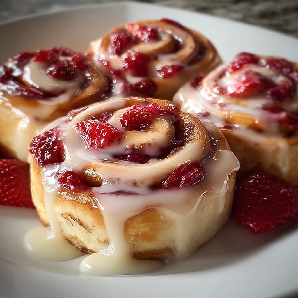 Strawberry Cheesecake Cinnabon Rolls
