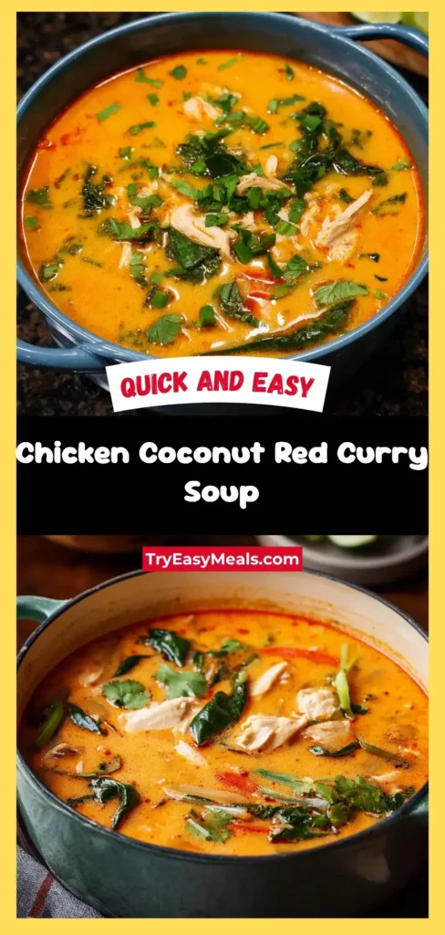 Easy Chicken Coconut Red Curry Soup