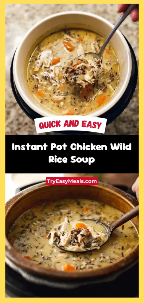 Easy Instant Pot Chicken Wild Rice Soup