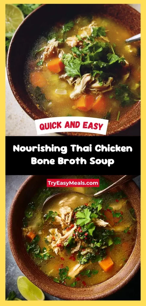 Easy Nourishing Thai Chicken Bone Broth Soup