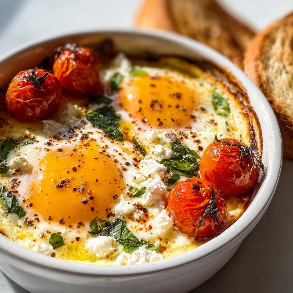 Baked Feta Eggs