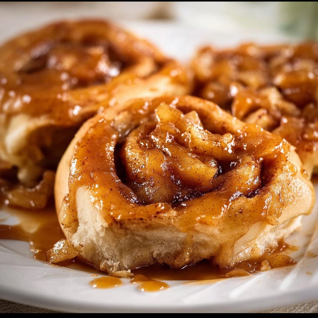 Easy Caramel Apple Cinnamon Rolls