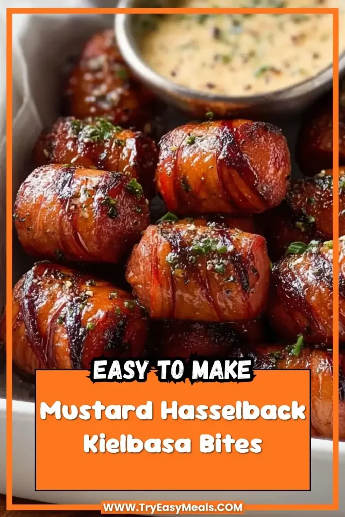 Mustard Hasselback Kielbasa Bites Easy Game Day Snacks Appetizers