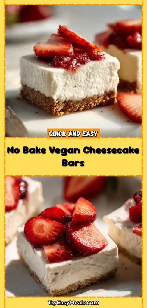No Bake Vegan Cheesecake Bars Easy Gluten Free Dessert Recipe Ideas
