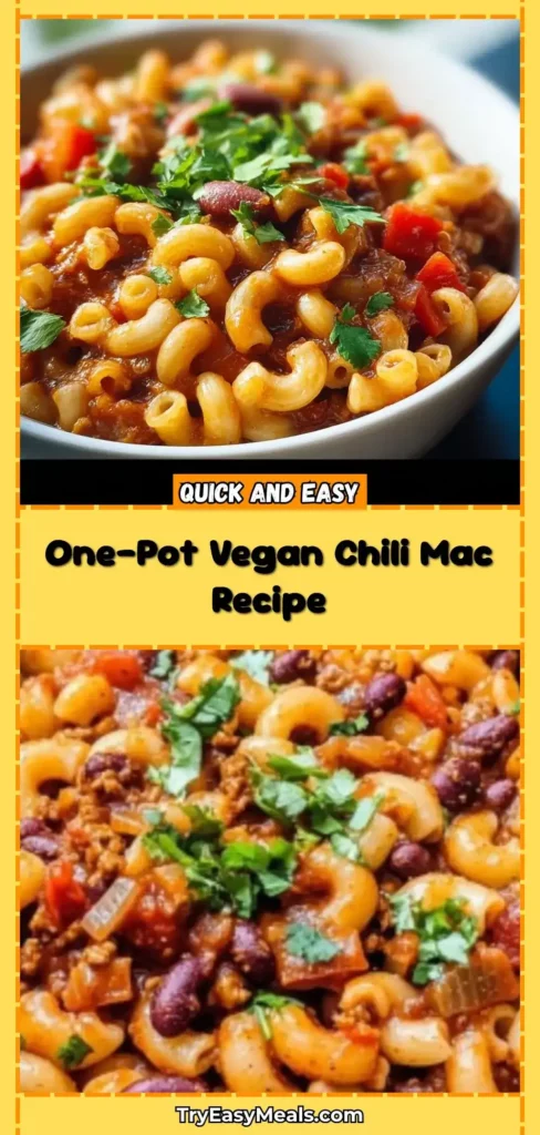 One Pot Vegan Chili Mac Easy Budget Friendly Dinner for One or Family