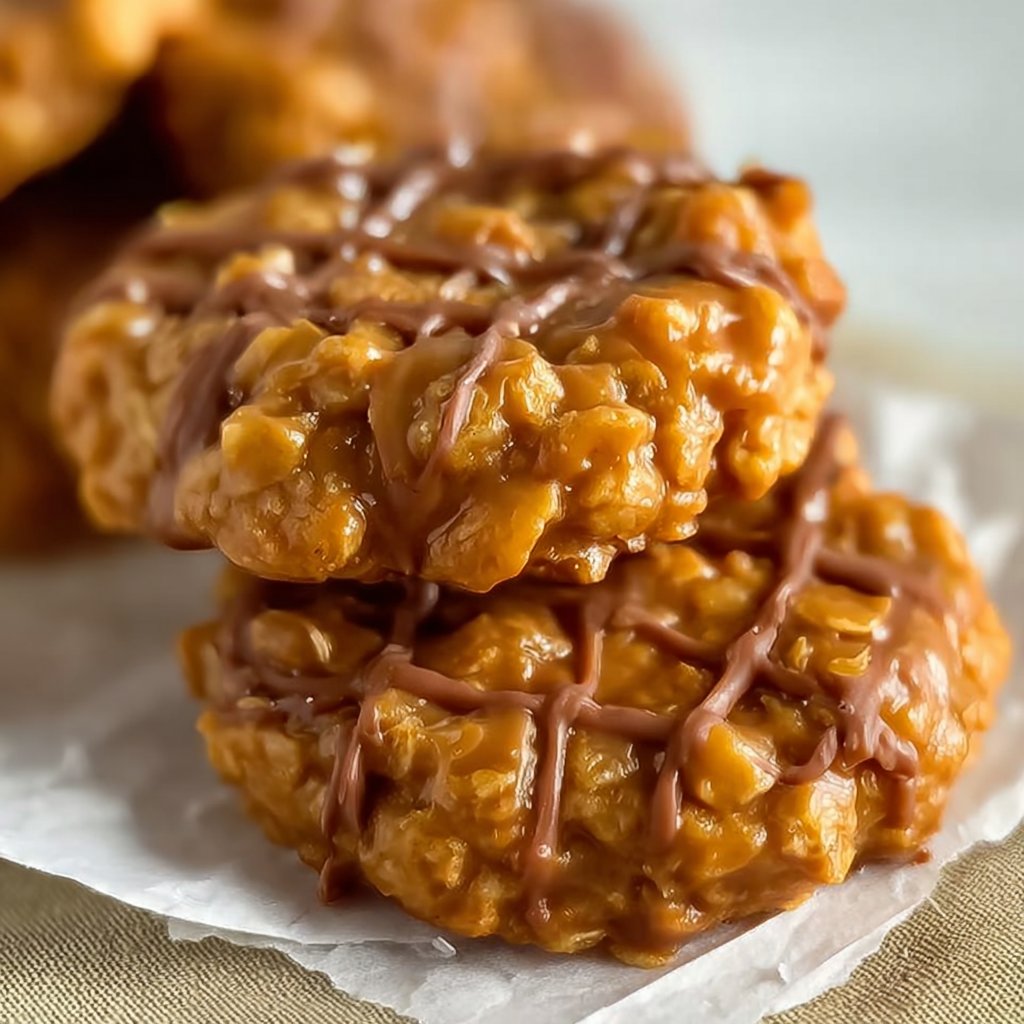 No Bake Salted Caramel Cookies