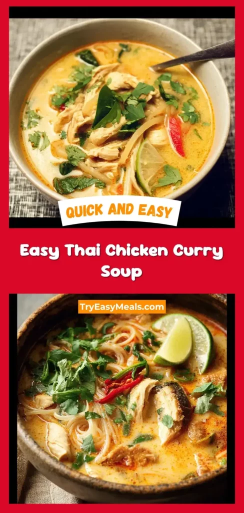 Quick and Easy Thai Chicken Curry Soup