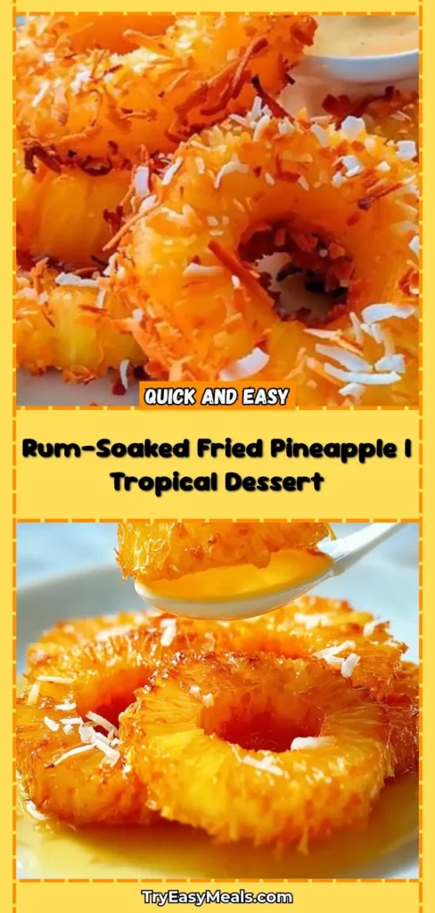 Rum Soaked Fried Pineapple Easy Tropical Dessert Fruit Snack Ideas