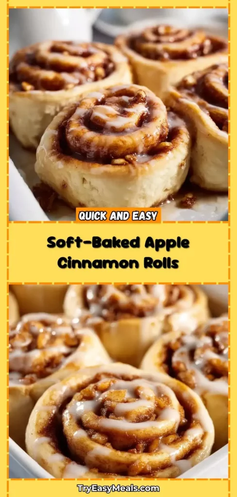 Soft Baked Apple Cinnamon Rolls Easy Fall Baking Delicious Dessert Recipes