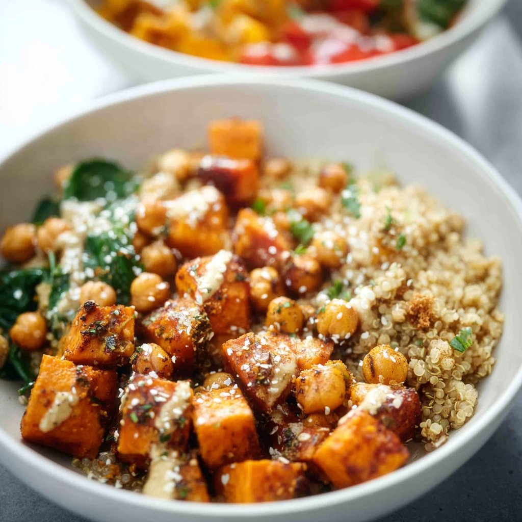 Wholesome Meal Prep: Chickpea, Sweet Potato & Quinoa Bowls