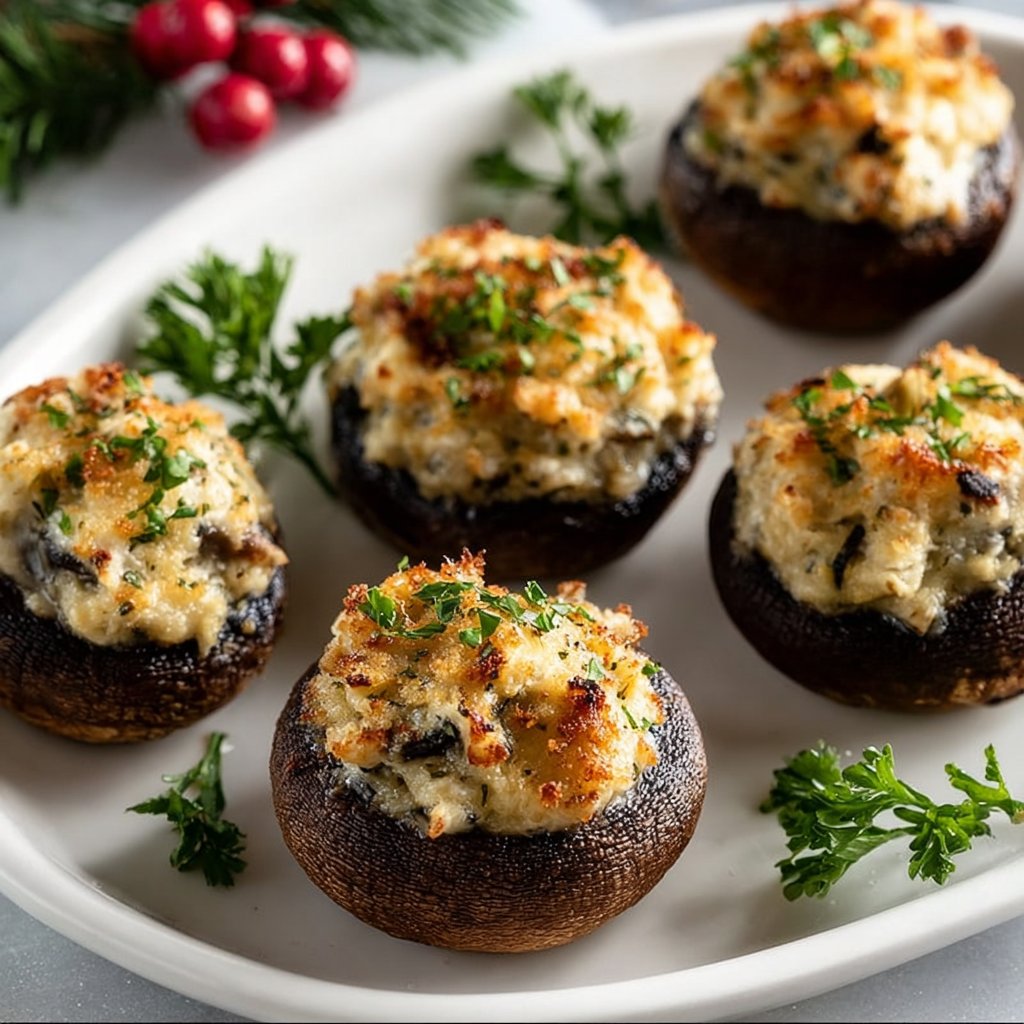 Best Christmas Stuffed Mushrooms