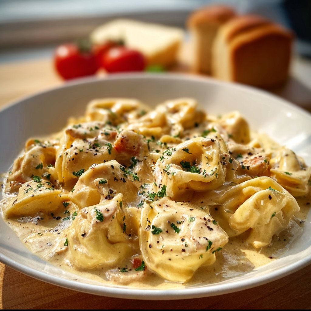 Slow Cooker Chicken Tortellini