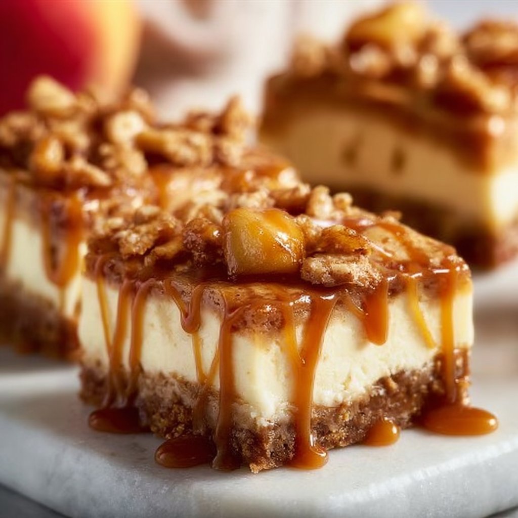 Caramel Apple Cheesecake Bars
