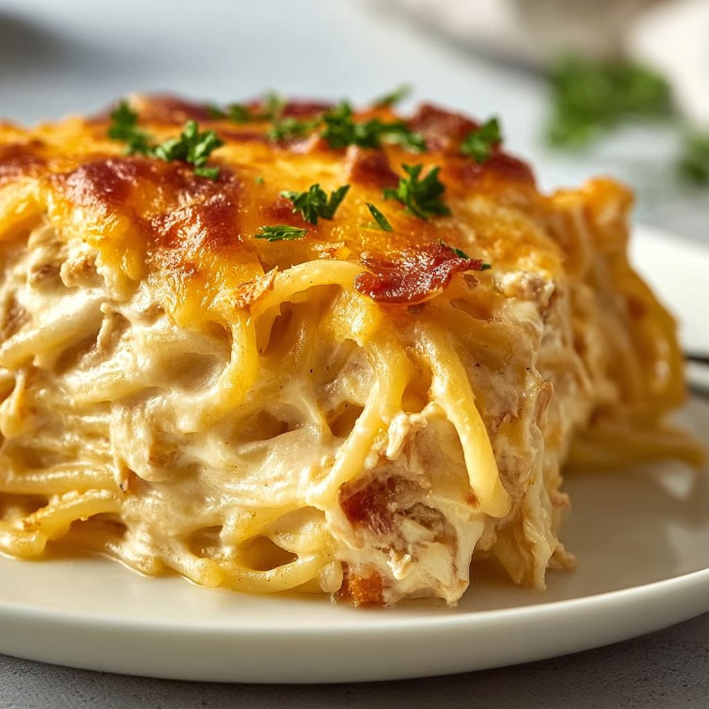Creamy Southern Spaghetti Bake