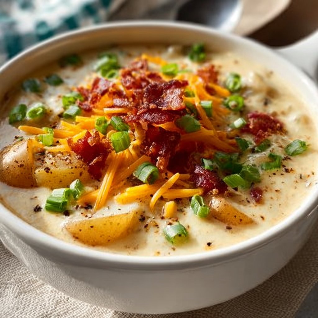 Creamy Loaded Baked Potato Soup 1 Creamy Loaded Baked Potato Soup