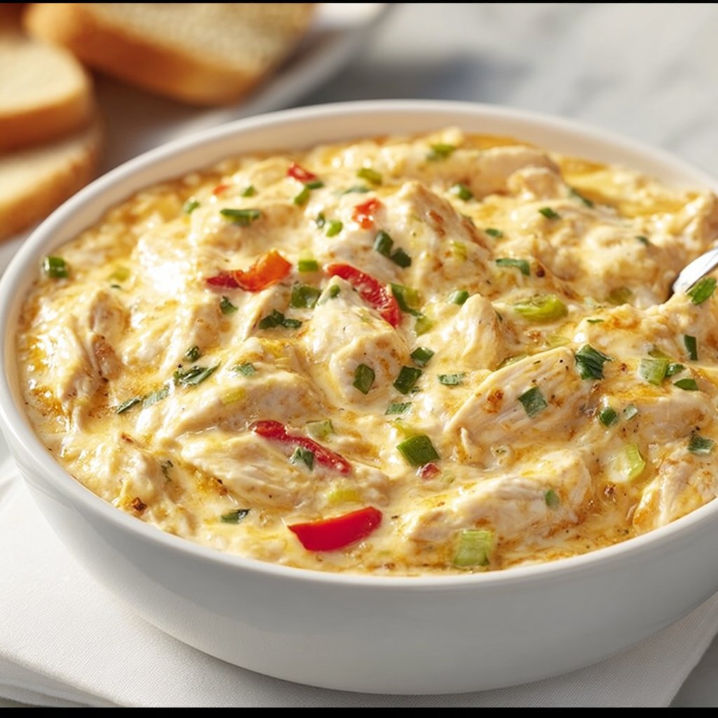 Creamy Banana Pepper Chicken Dip