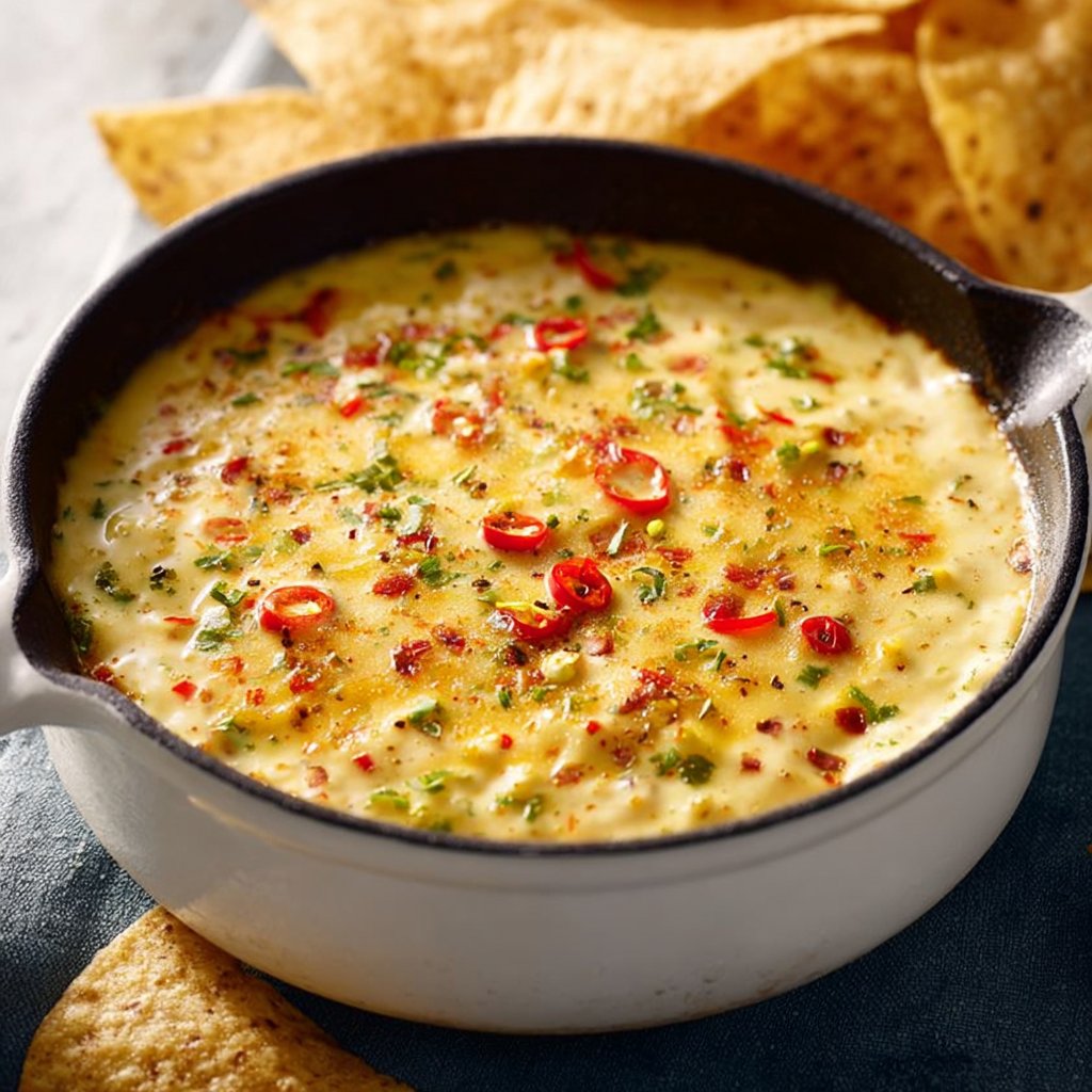 Creamy Banana Pepper Queso Dip