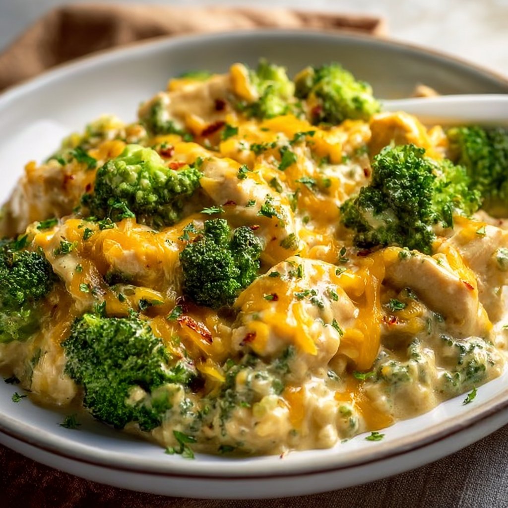 Irresistible Crockpot Creamy Broccoli Cheddar Chicken Delight