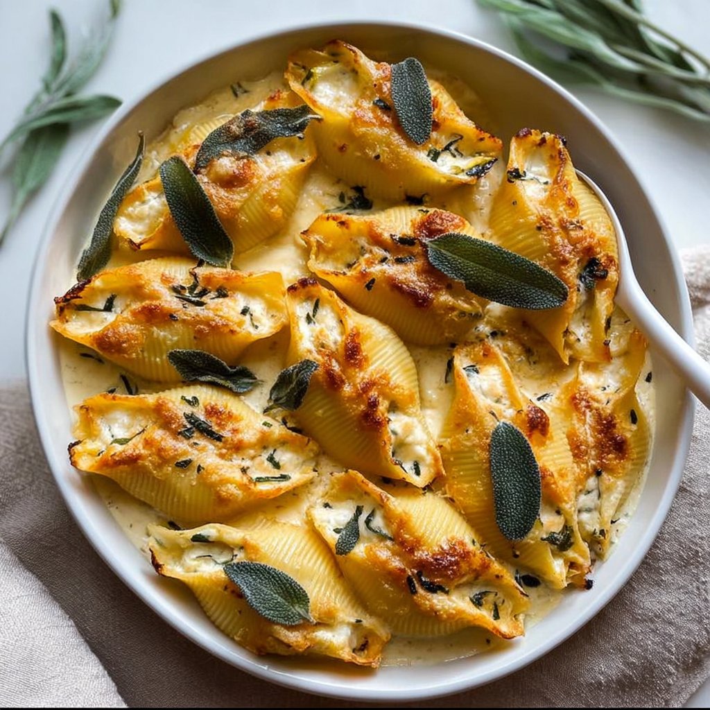 Pumpkin & Gouda Stuffed Shells With Brown Butter & Sage Alfredo Sauce: An Incredible 7-Step Recipe