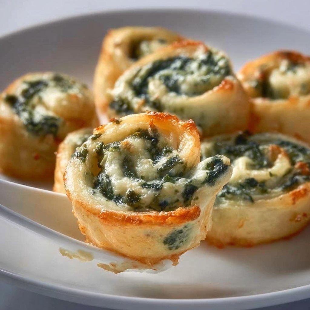 Spinach Dip in Bite-Sized Pinwheels