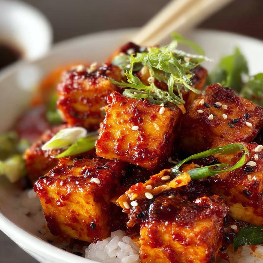 Baked Gochujang Korean Tofu