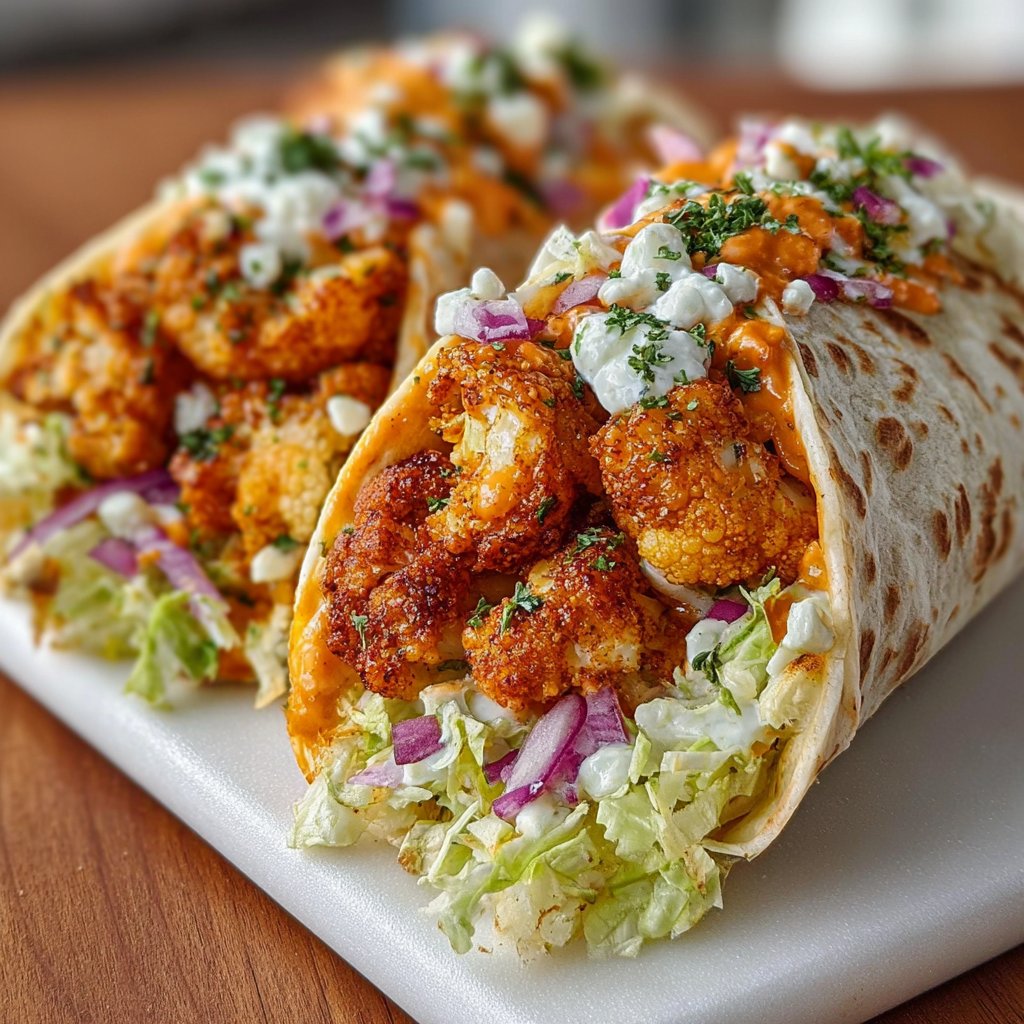 Buffalo Cauliflower Wrap Delight
