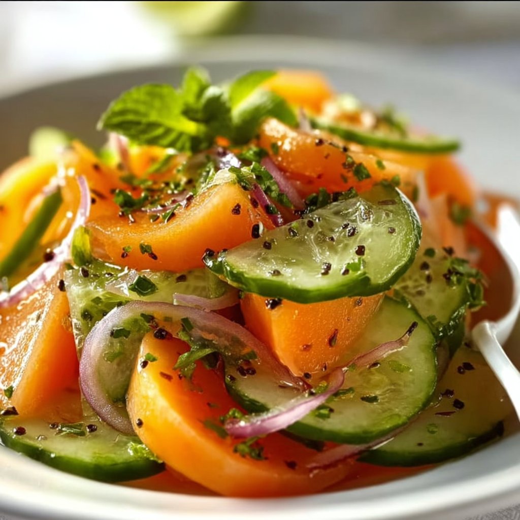 Papaya Lime Cucumber Salad That Refreshes Your Summer!