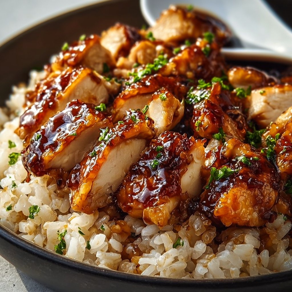Honey BBQ Chicken Rice