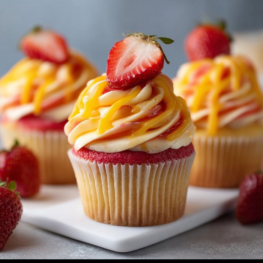 Mango Strawberry Sunset Cupcakes: A Delightful Recipe!